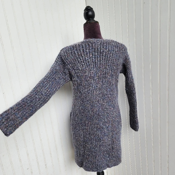 Universal Thread Gray Multicolor Open-Front Cardigan Women's Chunky Warm Wool XS - Picture 6 of 11